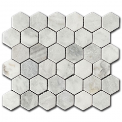 Marble Mosaic Serac Gold Hexagon 5x5 cm Tumbled Std Quality