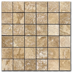 Travertine Mosaic Sunset 5x5 cm Honed and Filled