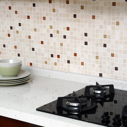 Мрамор мозайка Беж Гласмикс 2,5х2,5 см полиран 2