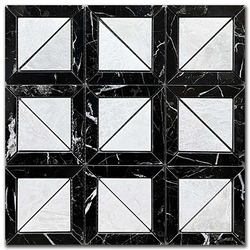 Мрамор мозайка Айсберг и Торос Илузион 31х31 см полиран 1