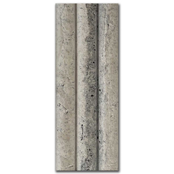 Травертин Силвър Рем Раунд Лайн 10х30 см изчеткан 1