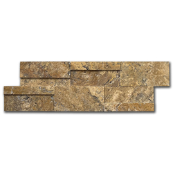 Травертин мозайка Скабас Еспас 15х45 см изчеткан 2