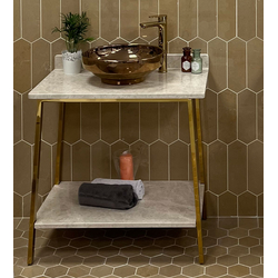 Мивка с плот от мрамор Еге Беж CR1 голд 3