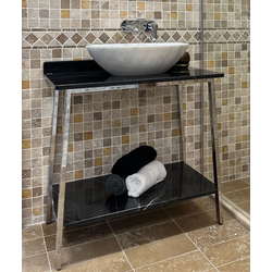 Мивка с плот от мрамор Торос CR2 силвър 4