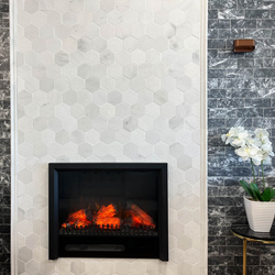 Мрамор мозайка Карера Хексагон 10х10 см мултифиниш 2