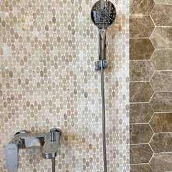 Мрамор мозайка Беж Елипс 30х30 см полиран 1