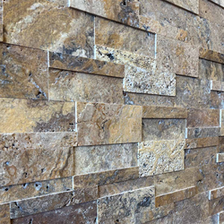 Травертин мозайка Скабас Еспас 15х45 см изчеткан 1