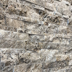 Травертин мозайка глиц Силвър Леджстон 15х30,5 см 2