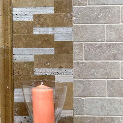 Травертин за камина - Лайндроу Ноче и Айвори 2