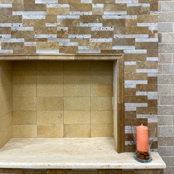 Травертин мозайка Ноче Лайндроу 14х42 см шлайфан 3