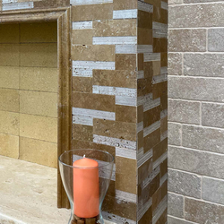 Травертин мозайка Ноче Лайндроу 14х42 см шлайфан 6