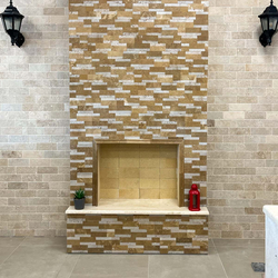 Травертин мозайка Ноче Лайндроу 14х42 см шлайфан 2