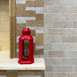 Травертин за камина - Лайндроу Ноче и Айвори 7