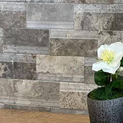 Травертин за стена - Силвър Лайндроу 14х42 см 2