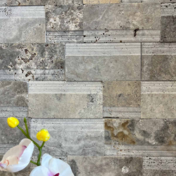 Травертин за стена - Силвър Лайндроу 14х42 см 7