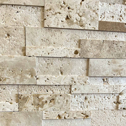 Травертин мозайка Айвори Еспас 15х45 см изчеткан 4