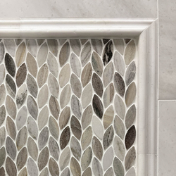 Мрамор мозайка Палисандро Лист 29х31 см шлайфан 2