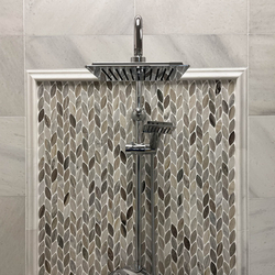 Мрамор мозайка Палисандро Лист 29х31 см шлайфан 3