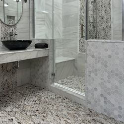 Мрамор мозайка Палисандро Лист 29х31 см шлайфан 8