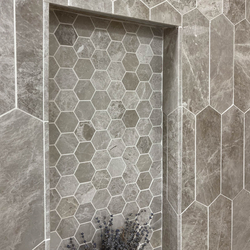 Мрамор мозайка Еге Беж Хексагон 5х5 см шлайфан 1