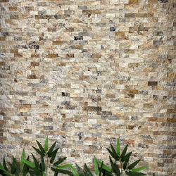 Травертин мозайка глиц Скабас 2,5х5 см 1