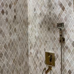 Травертин мозайка Айвори Лара 5х5 см шлайфан 2