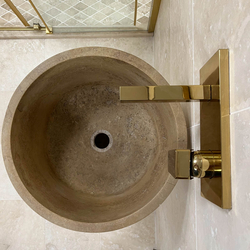 Мивка от травертин Ноче колона 3