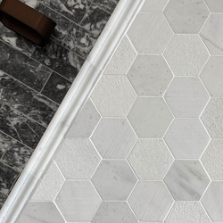 Мрамор мозайка Карера Хексагон 10х10 см мултифиниш 5