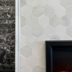 Мрамор мозайка Карера Хексагон 10х10 см мултифиниш 6