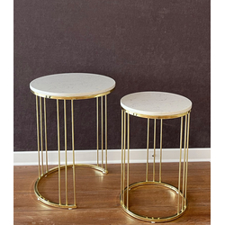 Маса от мрамор CS02 голд / к-т 1