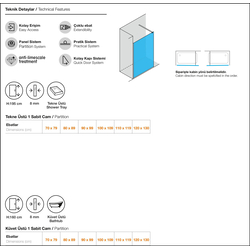 Душ кабина Естина Сериа Бианка 3