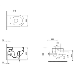 Конзолна тоалетна чиния Bocchi V-Tondo Rimless ярко бял 3