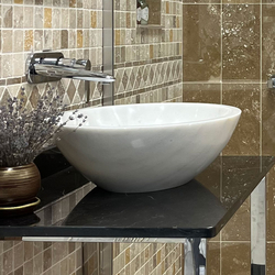 Мивка от мрамор Карера 1