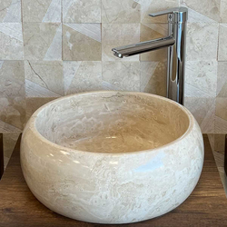 Мивка от травертин Айвори 1