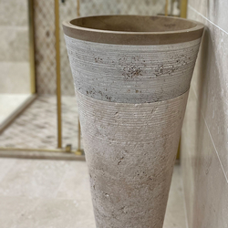 Мивка от травертин Ноче колона 1