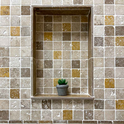 Травертин мозайка Медлей 5х5 см антикиран 2