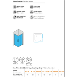 Душ кабина Естина Сериа Рейн 1