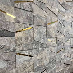 Травертин за стена - Силвър Мусс 3D 16х25 см травертин 4