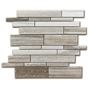 Мрамор мозайка Палисандро Рандъм Стрип 30,5х30,5 см полиран