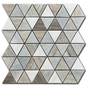 Мрамор мозайка Палисандро микс Триeнгъл 30,5х30,5 см шлайфан