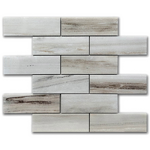 Мрамор мозайка Палисандро Брик 5х15 см полиран