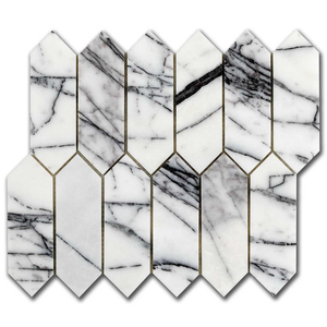 Мрамор мозайка Лейлак Пикът 5х15 см полиран