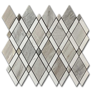 Мрамор мозайка Палисандро и Доломит микс Даймънд 5х5 см шлайфан