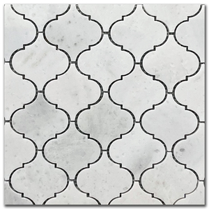 Мрамор мозайка Карера Арабеск 7,5х7,5 см полиран