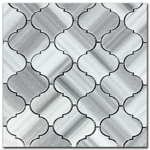 Мрамор мозайка Зебра Арабеск 7,5х7,5 см полиран