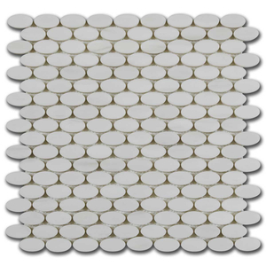 Мрамор мозайка Доломит Елипс 30х30 см полиран