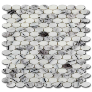 Мрамор мозайка Лейлак Елипс 30х30 см полиран