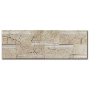 Мрамор мозайка Беж Лайндроу 14х42 см полиран