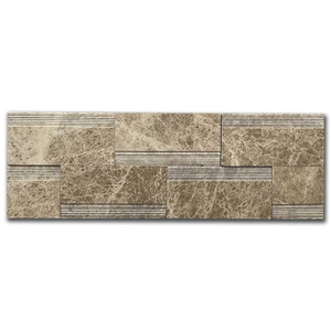 Мрамор мозайка Емперадор Лайндроу 14х42 см шлайфан