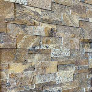 Травертин мозайка Скабас Еспас 15х45 см изчеткан